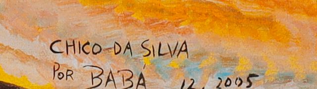 绘制签名的局部: «CHICO-DA SILVA / POR BABA»