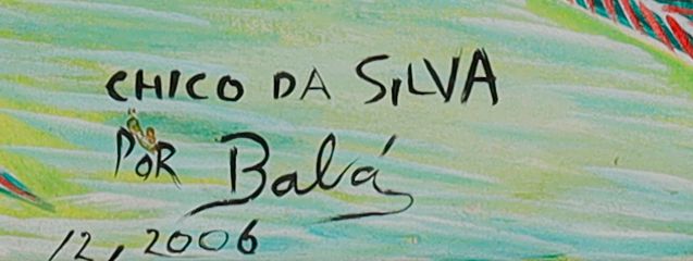 绘制签名的局部: «CHICO DA SILVA / POR Babá»