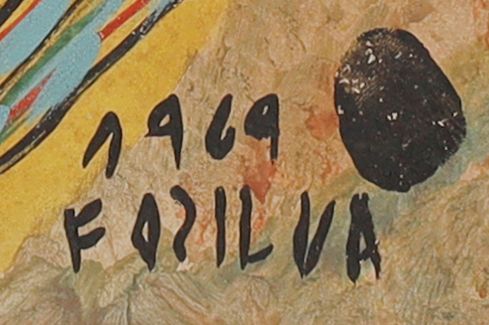 绘制签名的局部: «FOZILVA»