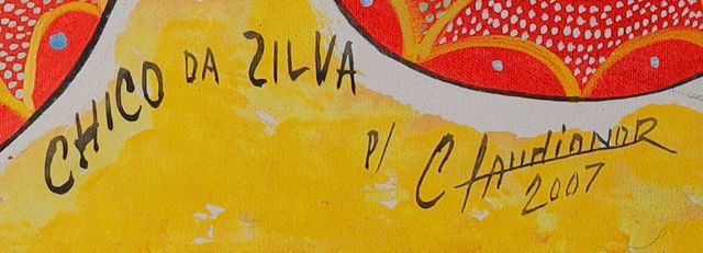 绘制签名的局部: «CHICO DA ZILVA / P/ CLAUDIONOR»