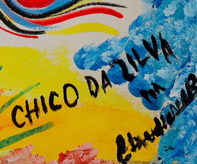 绘制签名的局部: «CHICO DA ZILVA / POR / CLAUDIONOR»