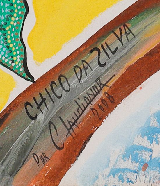 绘制签名的局部: «CHICO DA ZILVA / POR CLAUDIONOR»